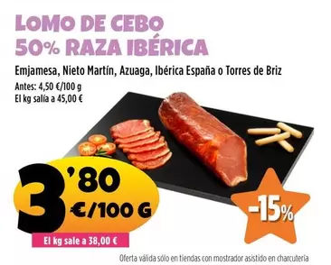 Emjamesa - Lomo De Cebo 50% Raza Iberica