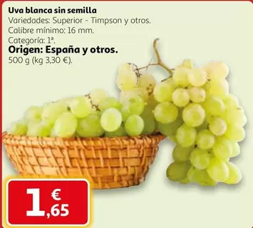 origen - Uva Blanca Sin Semilla
