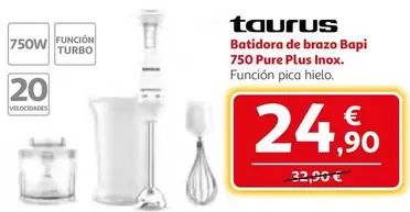 Taurus - Batidora De Brazo Bapi 750 Pure Plus Inox
