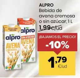 Alpro - Bebida De Avena Cremosa O Sin Azucar