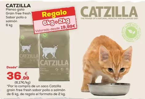 Catzilla - Pienso Gato Grain Free Fresh Sabor Pollo O Salmon
