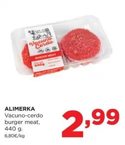 Alimerka - Vacuno-cerdo Burger Meat