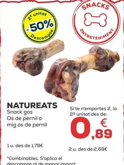Naturals - Snack Perro Hueso Jamon O Medio Hueso Jamon