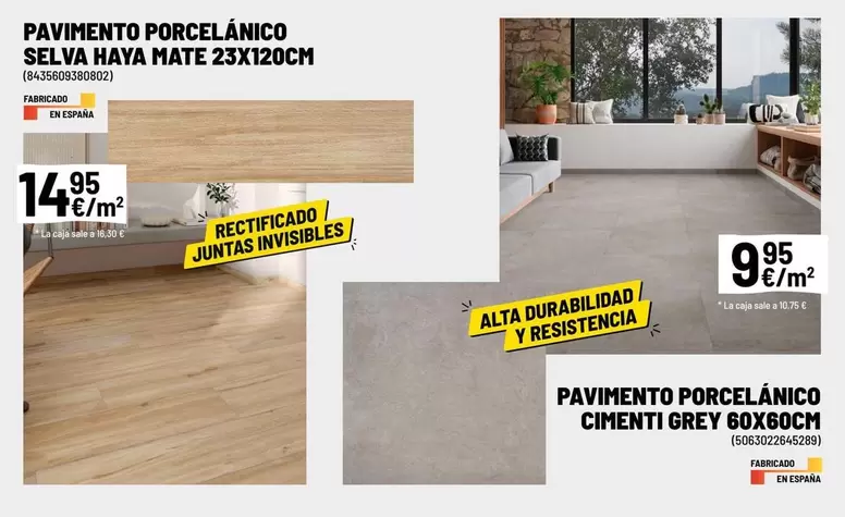 Pavimento Porcelánico Senza Haya Mate