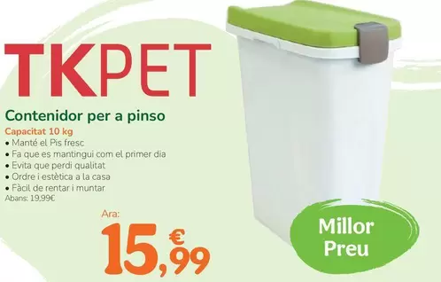 Tk-Pet - Contenedor Para Pienso