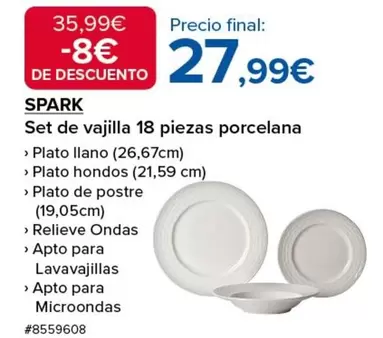 Set De Vajilla 18 Piezas Porcelana
