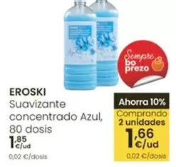 Eroski - Suavizante Concentrado Azul