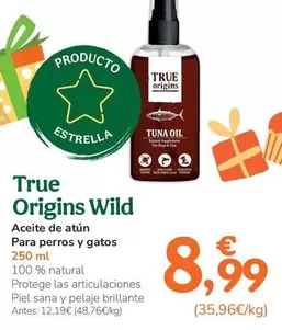 True Origins Wild - Aceite De Atun Para Perros Y Gatos