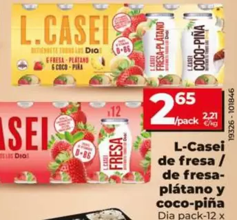 Dia - L-Casei De Fresa/De Fresa-Plátano Y Coco-Piña