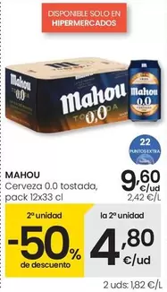 Mahou - Cerveza 0.0 Tostada