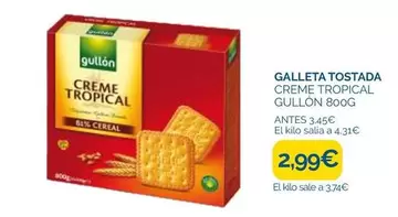 Gullón - Galleta Tostada Creme Tropical