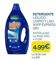 Wipp - Detergente Liquido Limpio Y Liso Express
