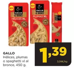 Gallo - Helices/ Plumas O Spaghetti Xl Al Bronce
