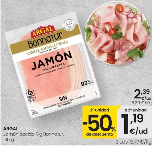 Argal - Jamón Cocido Rig Bonnatur