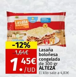 Alteza - Lasaña Boloñesa Congelada
