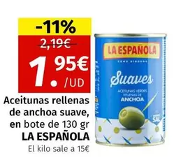 La Española - Aceitunas Rellenas De Anchoa Suave