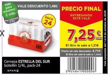 Estrella Del Sur - Cerveza Botellin 1/4L
