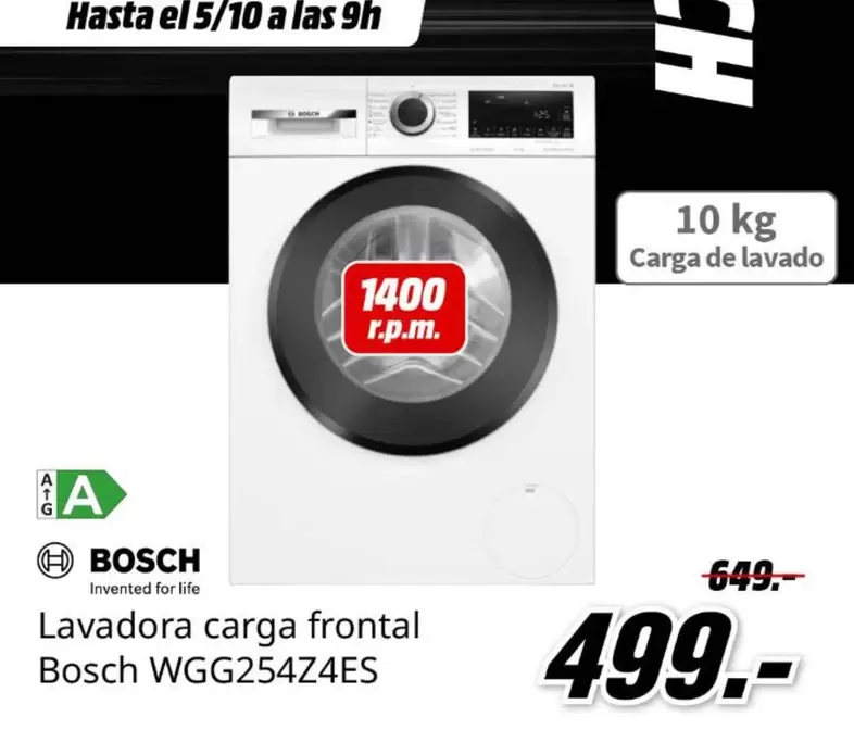 Bosch - Lavadora Carga Frontal  WGG254Z4ES