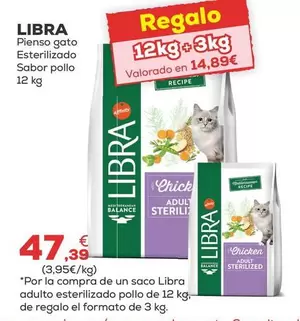 Libra - Pienso Gato Esterilizado Sabor Pollo