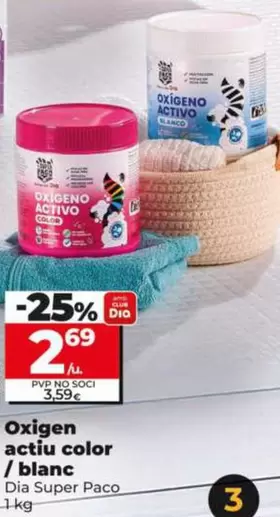 Dia Super Paco - Oxígeno Activo Color / Blanco