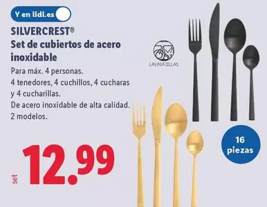 SilverCrest - Set De Cubiertos De Acero Inoxidable
