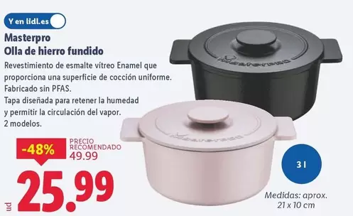Masterpro - Olla De Hierro Fundido