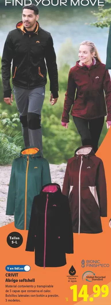 Crivit - Abrigo Softshell