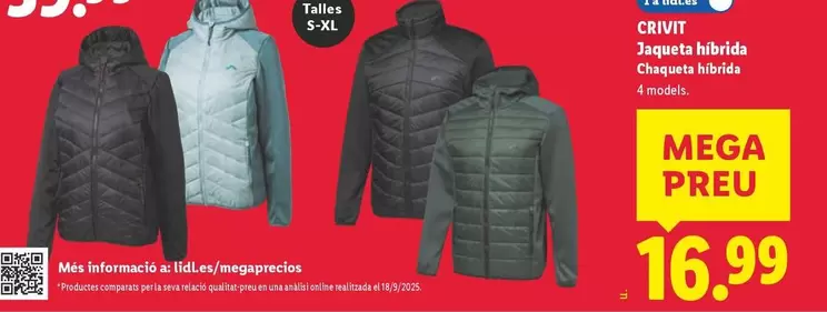 Crivit - Chaqueta Hibrida