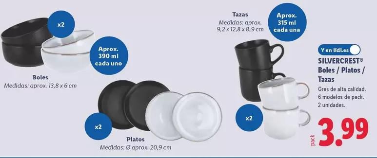 SilverCrest - Boles / Platos / Tazas