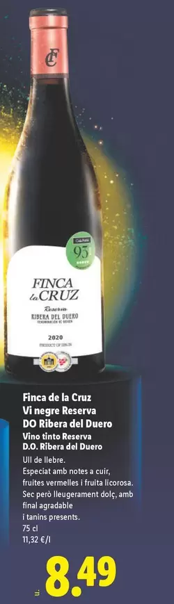  Finca De La Cruz - Vino Tinto Reserva Do Reserva Del Duero