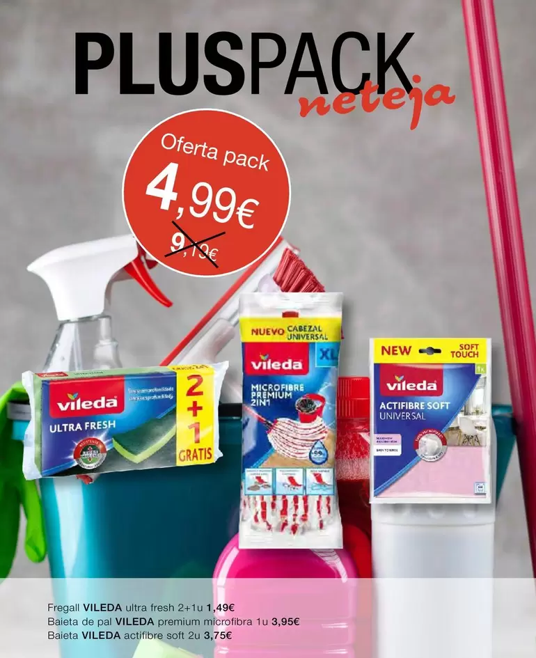 Vileda - Fregas Ultra Fresh 2+1 / Baleta De Pal / Baleta
