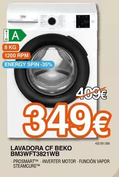 Beko - Lavadora Cf Bm3wft3821wb