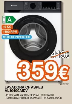 Aspes - Lavadora Cf Al10400aidv