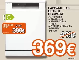Brandt - Lavavajillas Bf324cw