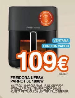Ufesa - Freidora Parrot 6L 1800w
