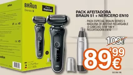 Braun - Pack Afeitadora 51 + Nericero En10