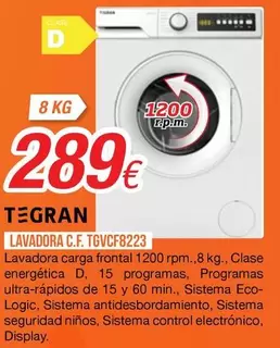 Tegran - Lavadora C.f. Tgvcf8223