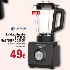 Grunkel - Batidora Bat2000 Masterpro 2000W