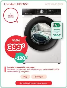 Hisense - Lavadora WF3590438W3 