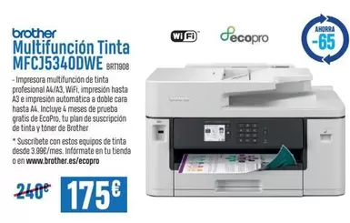 Brother - Multifuncion Tinta MFCJ5340DWE 