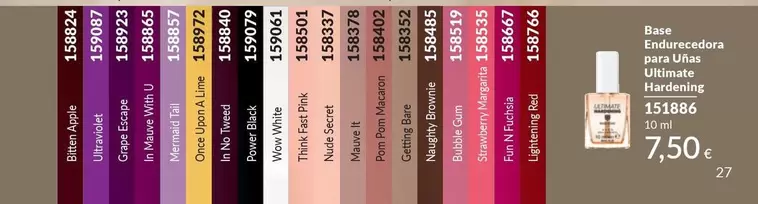 Avon - Base Endurecedora Para Unas Ultimate Hardening