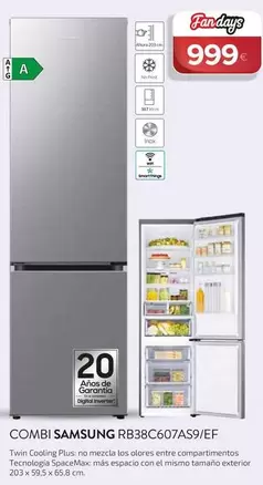 Samsung - Combi Rb38c607as9/ef