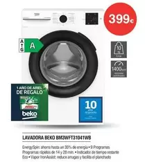 Beko - Lavadora BM3WF31041WB