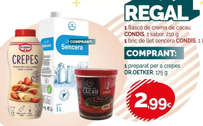 Condis - Flasco De Crema De Cacau