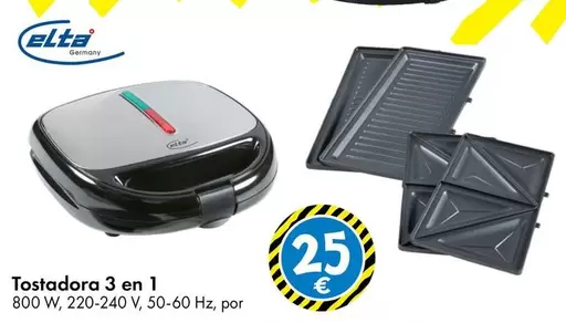 Elta - Tostadora 3 En 1
