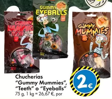 Chucherías "Gummy Mummies", "Teeth" O "Eyeballs"