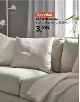 Profetblomma - Cojín, Beige Claro, 50x50 Cm