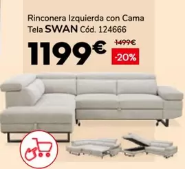 Swan - Rinconera Izquierda Con Cama Tela 