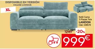 Landon - Sofa Cama 3 Plazas Tela