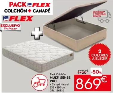 Flex - Pack  Colchon + Canapé